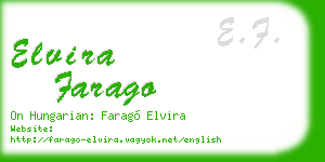 elvira farago business card